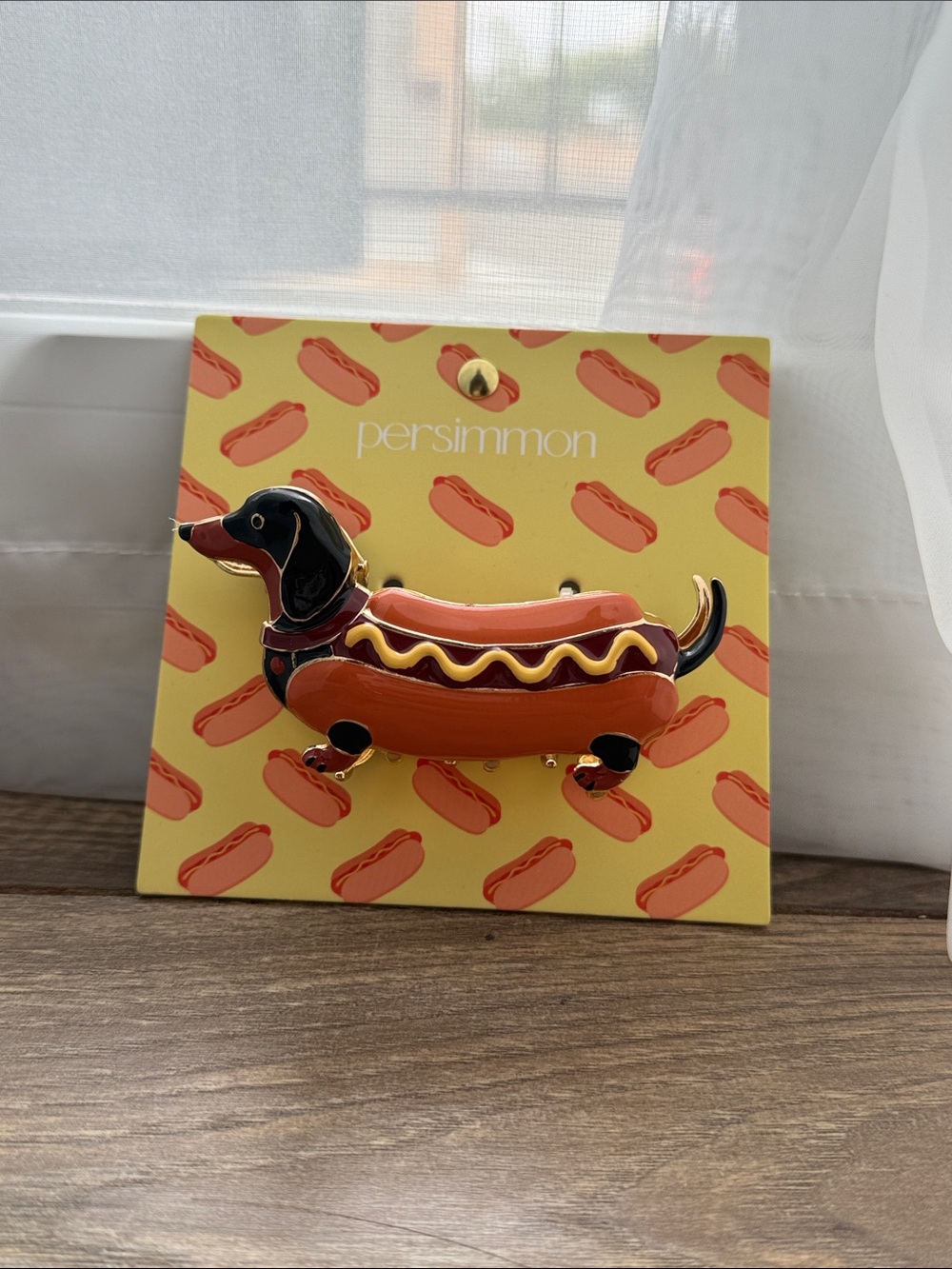 Persimmon | Weiner Hot Dog Hair Clip